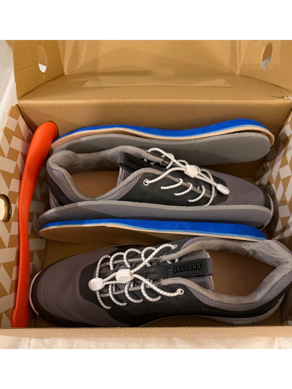 Anodyne Sport Runner Men's Athletic Shoes Grey/Black Size 10